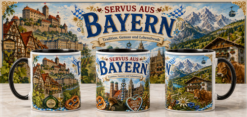 Tazza souvenir baviera nera 3 - baviera, #3